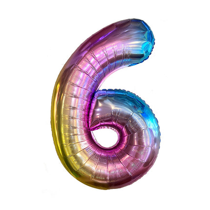 32 inch fine packaging digital aluminum foil balloon independent paper card packaging birthday party decoration floating air ball wholesale