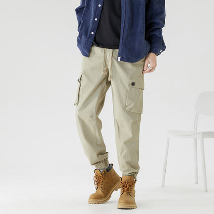 Multi-pocket Tooling Pants Men's Spring and Autumn Japanese Tooling Sports Pants Men's Summer Thin Loose Casual Pants for Men