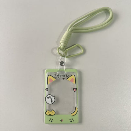 Cute Transparent Card Case Instagram Style Star-chasing Campus Meal Card Protective Case with Lanyard Bus Subway Star Card Pendant