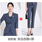 Two-piece set gray suit + pants / S