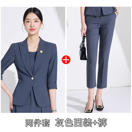 Light Workplace Suit dress suit Women's 2025 New Small Commuter High-end Suit Jacket Two-piece Set