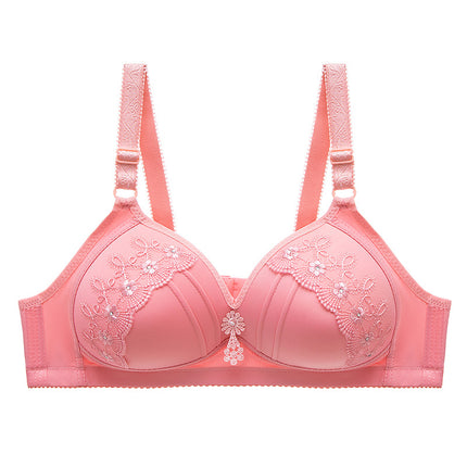 Cross-Border Popular Product: Middle-Aged and Elderly Women's Underwear, Mom's Bra, Wireless Vest-Style Plus-Size Push-Up Bra