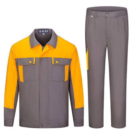 Autumn Car Repair Shop Racing Labor Protection Concrete Merchant Mixing Station Tooling Stainless Steel Glass Curtain Wall Short Sleeves