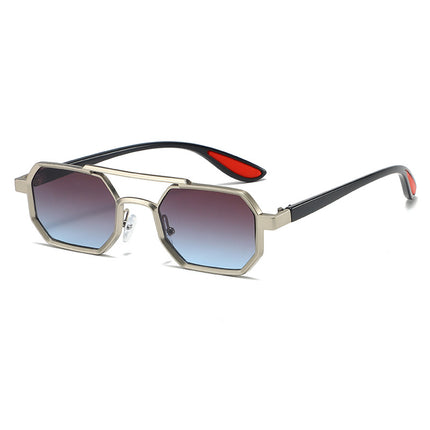Double Beam Fashion Metal Sunglasses Retro Cross-border Trendy Glasses Internet Popular Sunglasses for Men and Women sunglasses