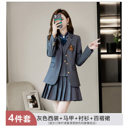 Kindergarten Teachers Garden Clothes Work Clothes Autumn and Winter New Kindergarten Teachers Vocational Middle School Students College Style suit Female dress
