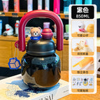 850ML / Carrying pot black 850ml + bear doll + pendant