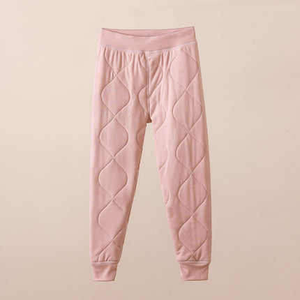 Source Winter Warm School Uniform Fleece-Lined Thickened Inner Wear Children's Student Base Cotton Coat and Pants Set Wholesale