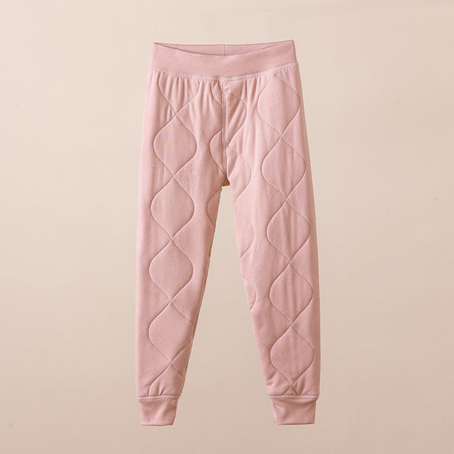 Source Winter Warm School Uniform Fleece-Lined Thickened Inner Wear Children's Student Base Cotton Coat and Pants Set Wholesale
