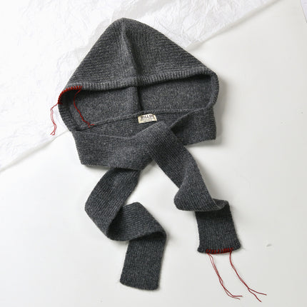 Autumn and winter new high-grade balaclava cap women's outer tie thick knitted warm earmuffs wool hat