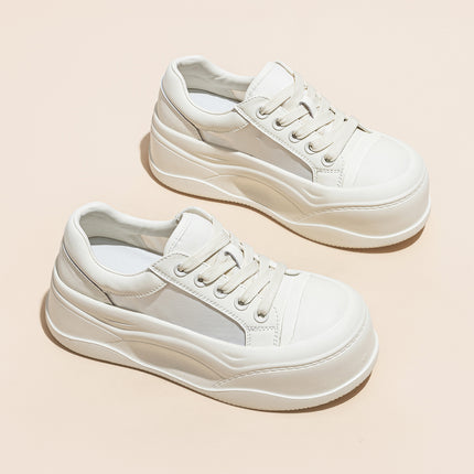 Women's White Sneakers 2026 Summer New Thick-Soled Height-Increasing Versatile Breathable Mesh Casual Lightweight Trendy Sports Shoes