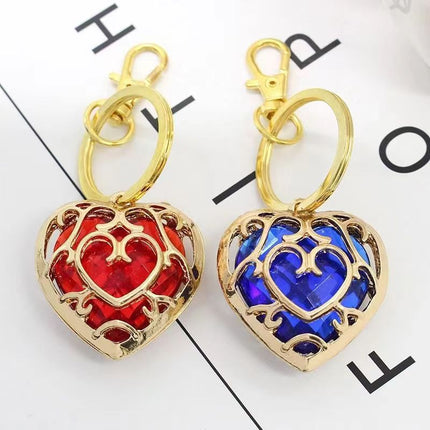 European and American Cross-Border Zelda Game Merchandise Breath of the Wild Keychain Personalized Hollow Heart-Shaped Alloy Accessory