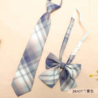 Jk027 blue purple [tie + collar flower]