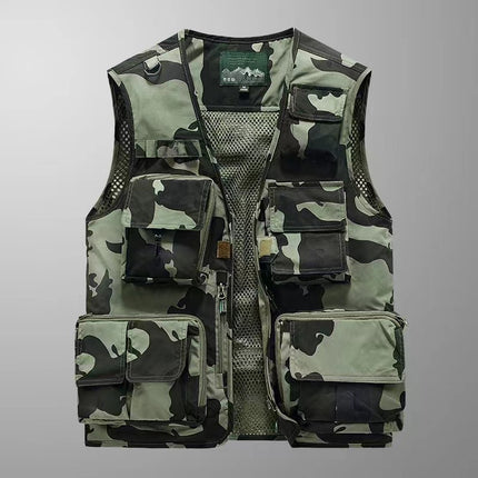 Vest Custom Printing LOGO Outdoor Mountaineering Camping Function Luya Multifunctional Summer Tooling Photography Vest