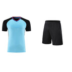 Lake blue single top + black shorts / S