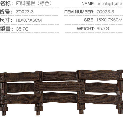 Animal Jurassic simulation farm scene sand table decoration fence large door frame dinosaur model toy