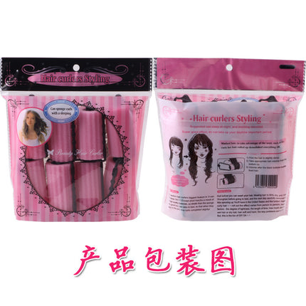 Cross-border Lazy People Don't Harm Hair Curling Artifact Big Wave Non-ironing Curling Iron Sponge Sleeping Setting Non-heating Curling Stick