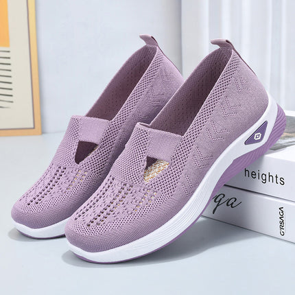 Shoes for Women Cross-Border Large Size Women's Shoes Shoes Soft-Soled Shoes One-Leg Mother's Shoes Mesh Breathable Old Beijing Cloth Shoes