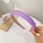 Purple wide body sponge headband