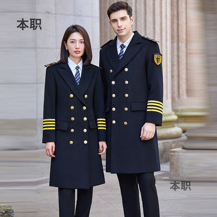 Temperament coat work clothes long sleeve security coat men and women winter work clothes coat shape Guangdong women's clothing factory shop