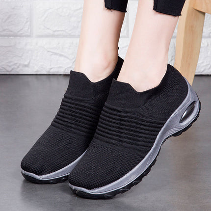 Women's Shoes 2024 Spring and Autumn Fashion Casual Sports Shoes Wholesale Temu Cross-Border Dropshipping Trendy Air Cushion Socks Shoes for Women