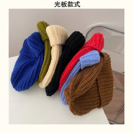 Autumn and winter men's and women's same-style pile cap all-match big head circumference face small wool cap warm cold-proof pullover knitted cap tide