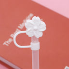 Bag does not include straw / Silicone white begonia 10mm