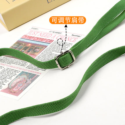 Knitted Bag New Casual Women's Fashionable Korean Style Fashionable Portable Niche Single Shoulder Crossbody Mobile Phone Bag Adjustable Shoulder Strap