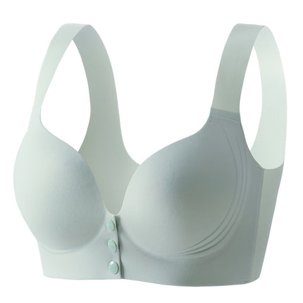 Front buckle pull-up bra seamless live generation soft support massage fixed cup plus size bra foreign trade cross-border