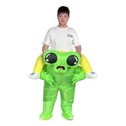 Cross-Border Halloween Alien Ghost Hugging Inflatable Suit Props Funny Performance Alien Inflatable Suit