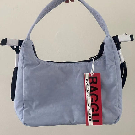 American niche design Baggu Mini Bow handbag underarm bag fashion trendy sky blue all-match women's bag