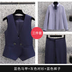 Blue vest gray shirt blue pants / S
