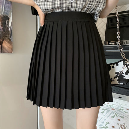 Student Sweet High Waist Pleated Skirt 2022 New Summer Slim Look All-match Elegant Skirt ins Trendy A- line Skirt