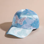Y07 colorful butterfly blue / Cap circumference 54cm recommendation 3-10
