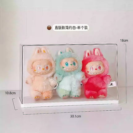 Labubu Vinyl Display Box Transparent Plush Doll Doll Hand-Made Bubble Matra Boubu Dust-Proof Storage Box