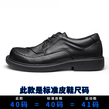 Casual Small Leather Shoes Men's 2022 Autumn Genuine Leather Business Slip-on Men's Shoes Youth Round Toe Casual Fashion Shoes