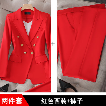 Zihong Zihong Suit suit Women's White Fashion Dress Suit High-end Temperament Goddess Fan suit 8017