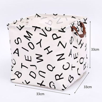 Household Large-Capacity Fabric Storage Bag Cotton and Linen Waterproof Dirty Clothes Storage Basket Square Foldableable Toy Storage Basket