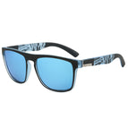 Transparent blue frame blue film / Polarized