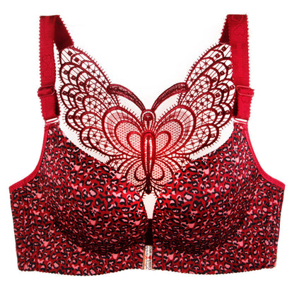 Wholesale Front Button Non-Wired Large Size Bra for Fat Girls Push-Up Adjustable Beautiful Back Seamless Thin Sexy Intimates