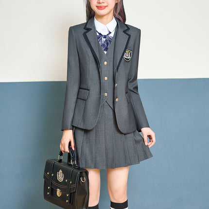 English Style Kindergarten Garden Clothing Spring and Autumn School Uniform Billiards Room Attendant Workwear Suit suit Pleated Skirt JK Uniform