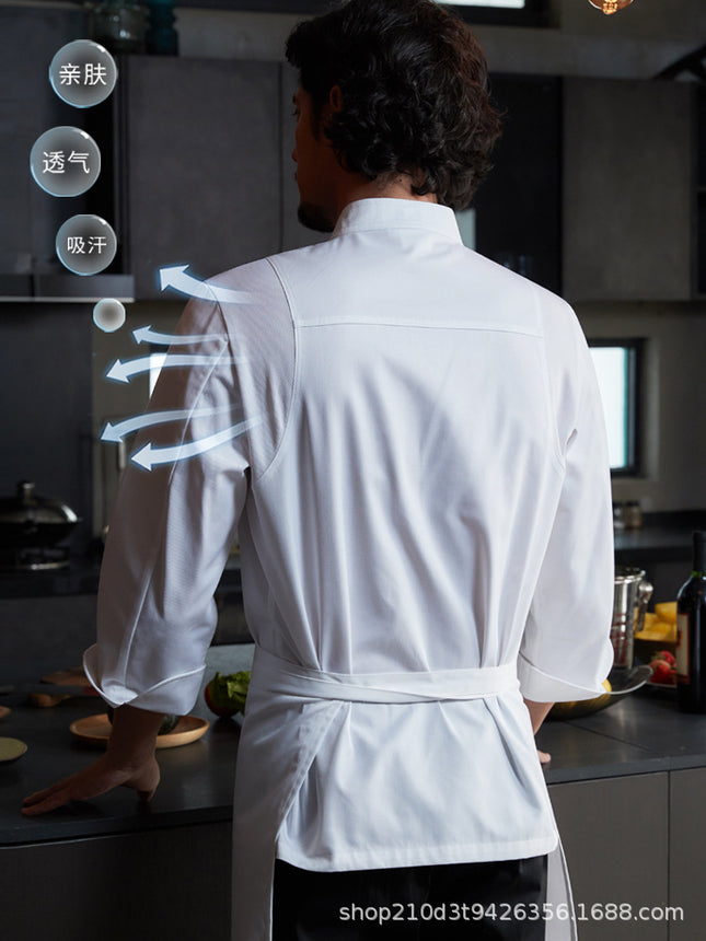 Chef Workwear for Men, Breathable, Suitable for Hotels, Restaurants, and Kitchens, Uniform Set