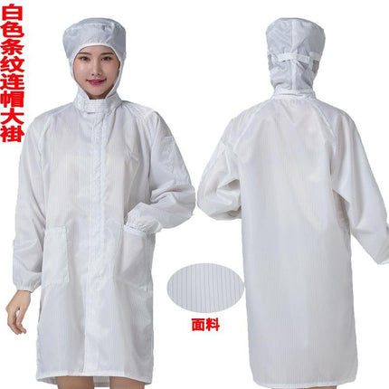 Split Clothes Electrostatic Clothes Men's Overalls White Dust-proof Lacquer Jacket Full-body Suit Protection Clean Dust-free Clothes Women's Work Clothes