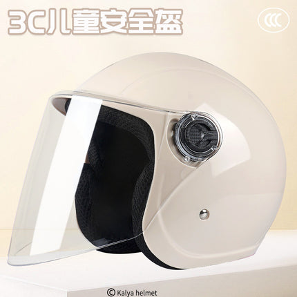 3C Certified Kidsren's Helmet Electric Car Boys and Girls All-Season Autumn and Winter Safety Helmet Windproof and Warm Half Helmet