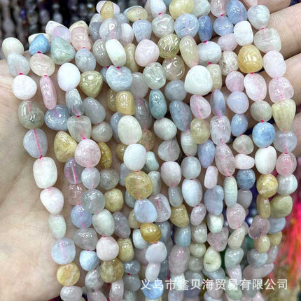 8-10mm natural stone loose beads amethyst agate straight hole gravel diy jewelry accessories amorphous beads