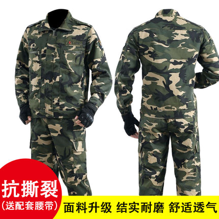 Spring and Autumn Camouflage Clothing Men's Suit Site Wear-resistant Dirty-resistant Labor Protection Work Clothes Auto Repair Machine Repair Welding Suit