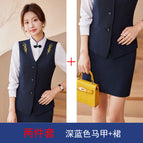 Dark blue vest + skirt / S