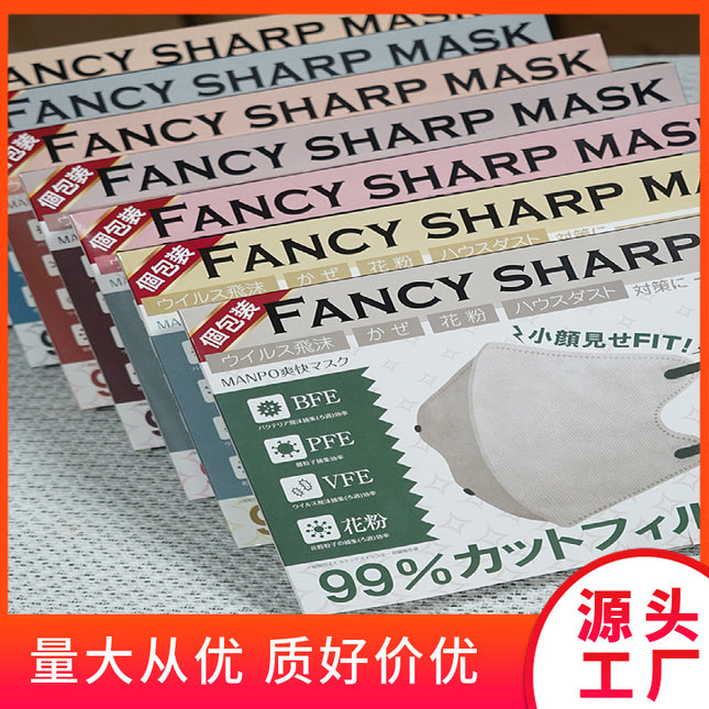 Mask for Women with Good Looks 3D Stereo Disposable Stereo Colorfulful Banana Same Style Sun Protection Breathable Dopamine Colorful Mask