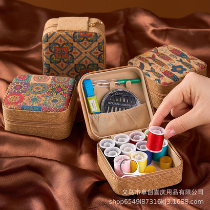 High-grade antique household manual sewing box sewing bag sewing bag sewing a generation of hair sewing box needle portable sewing box
