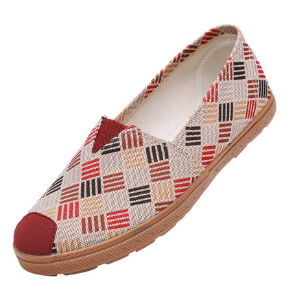 Lu Tai Mom Shoes Flat Shoes Cloth Shoes Women's Shoes Soft Sole Not Tired Foot Slip-on Casual Shoes Single Shoes Elderly Shoes