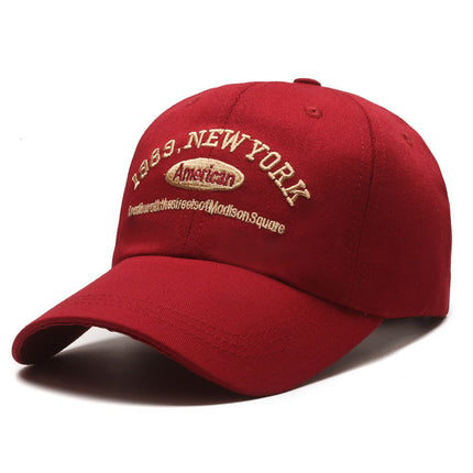 Four Seasons New Versatile Baseball Cap Deep Crown Wide Brim Polyester Cotton Peaked Cap Women's Face-Slimming Sun Protection Hat Sunshade Hat